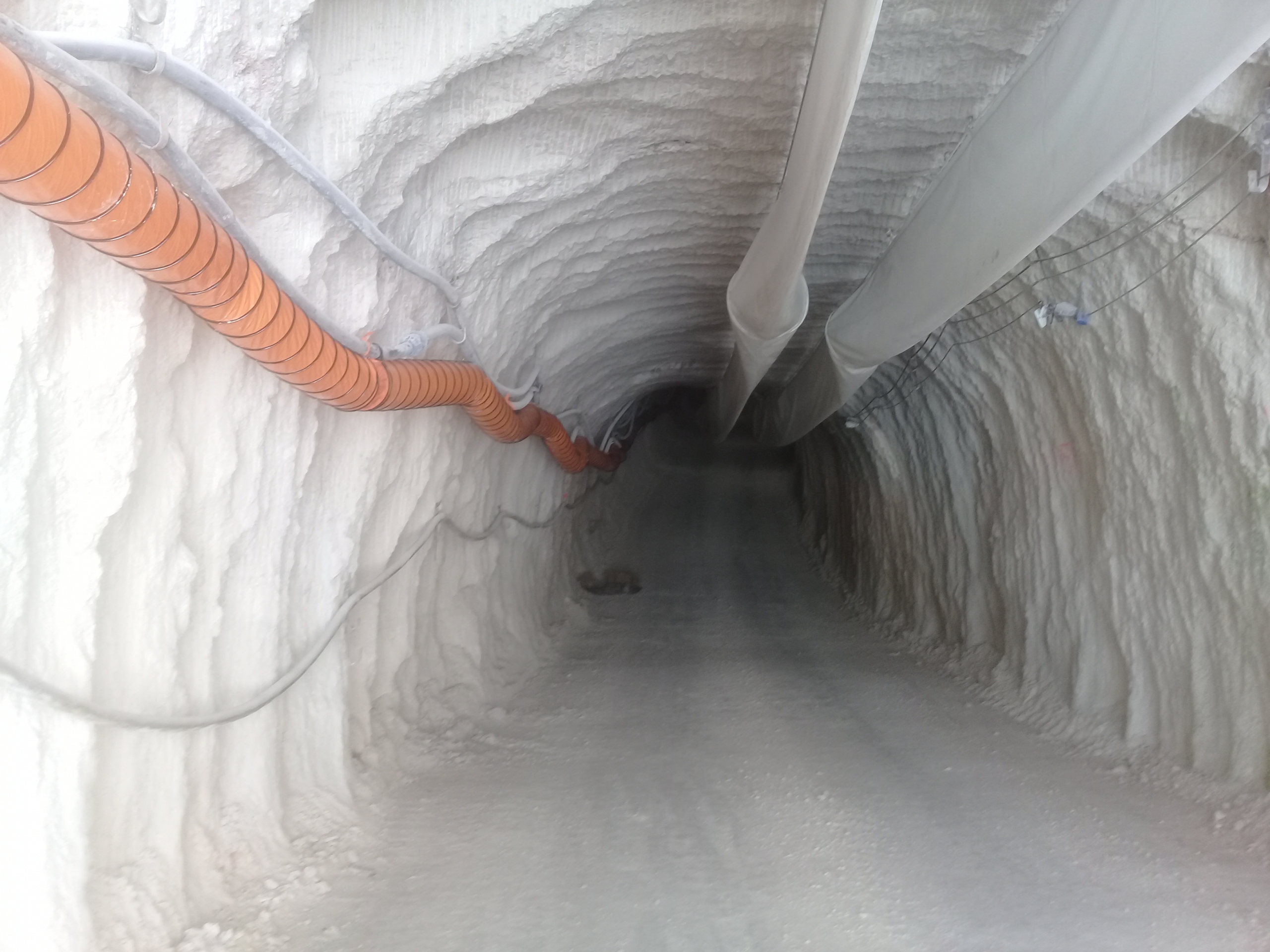 Duct Hose On An Irregular Surface